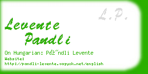 levente pandli business card